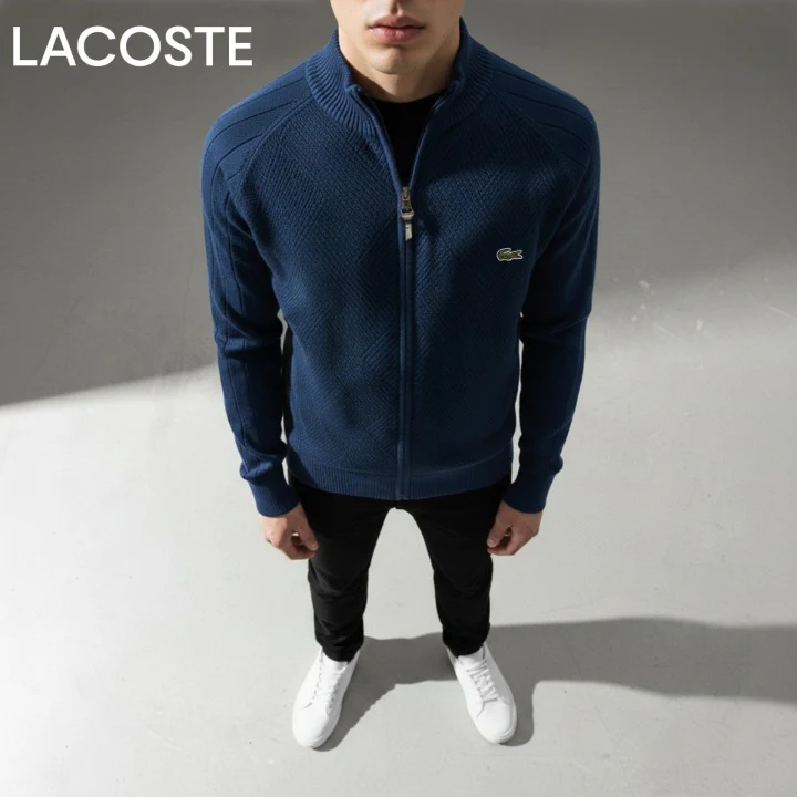 LC Men's Textured Zip-Up Sweater - Image 6