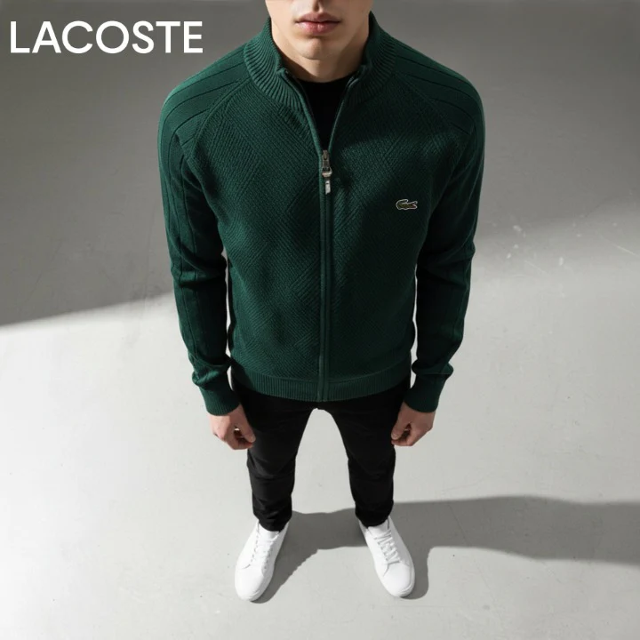 LC Men's Textured Zip-Up Sweater - Image 8