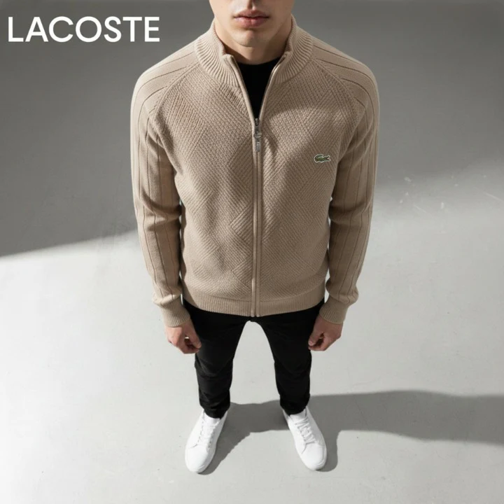 LC Men's Textured Zip-Up Sweater - Image 9
