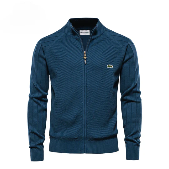LC Men's Textured Zip-Up Sweater