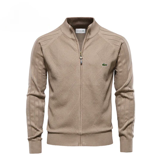 LC Men's Textured Zip-Up Sweater - Image 4