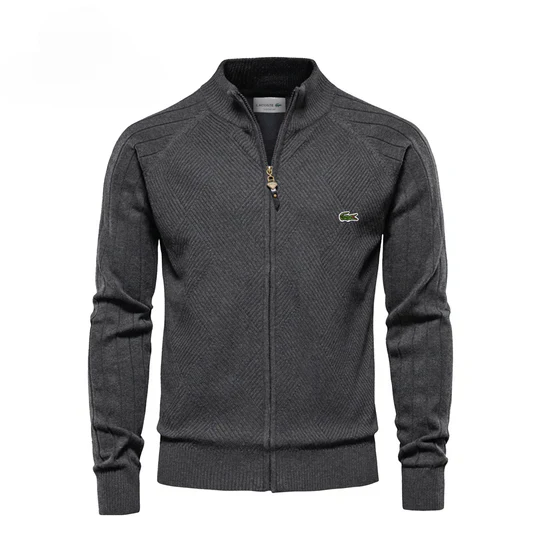 LC Men's Textured Zip-Up Sweater - Image 5