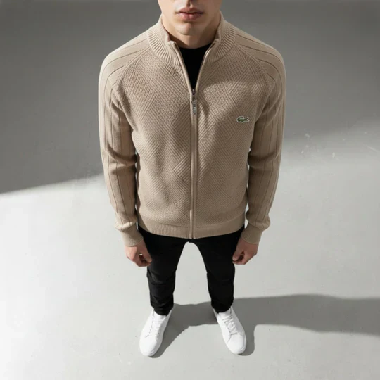 LC Men's Textured Zip-Up Sweater - Image 9