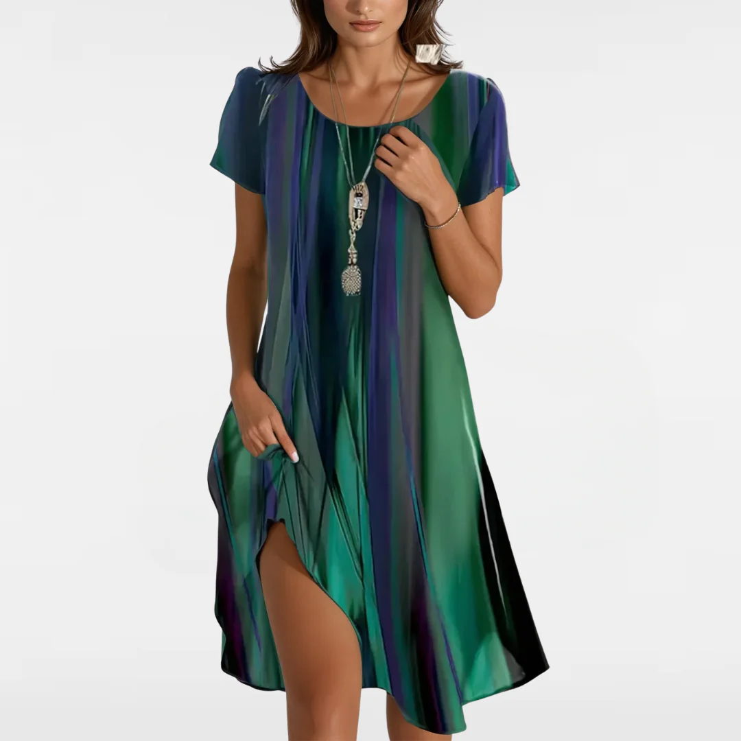 LENA | RELAXED BOHO DRESS WOTH GRADIENT - Image 2