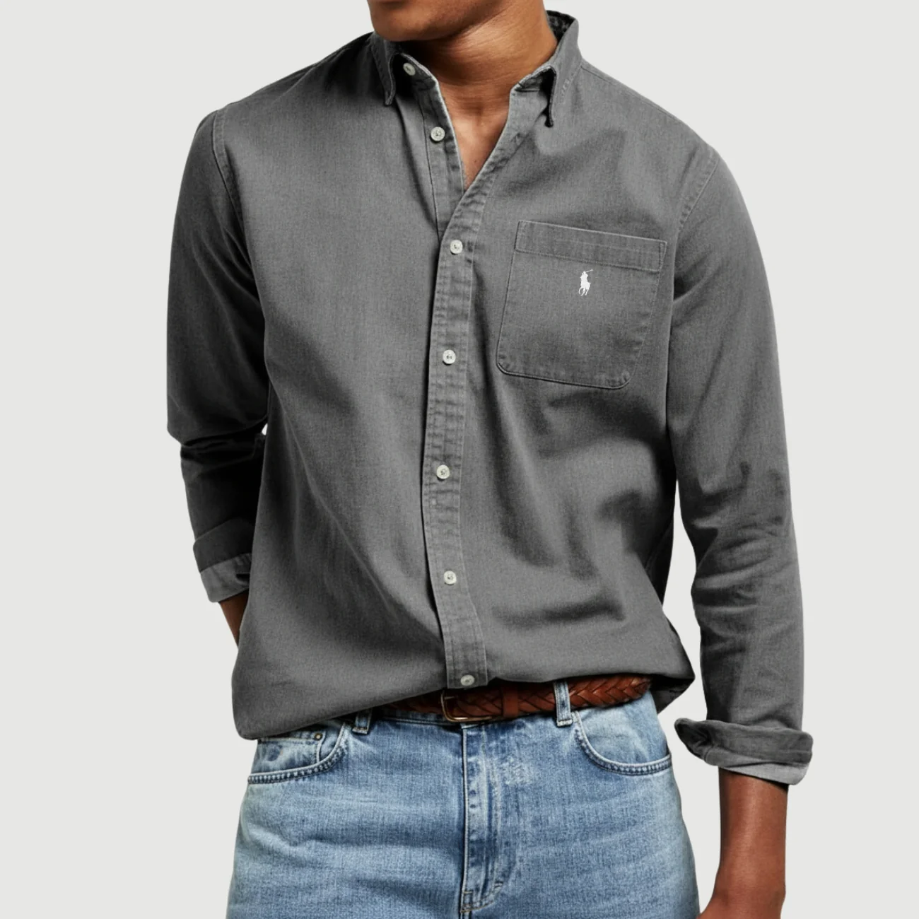 Linen Button-Up Shirt - CLEARANCE SALE - Image 4