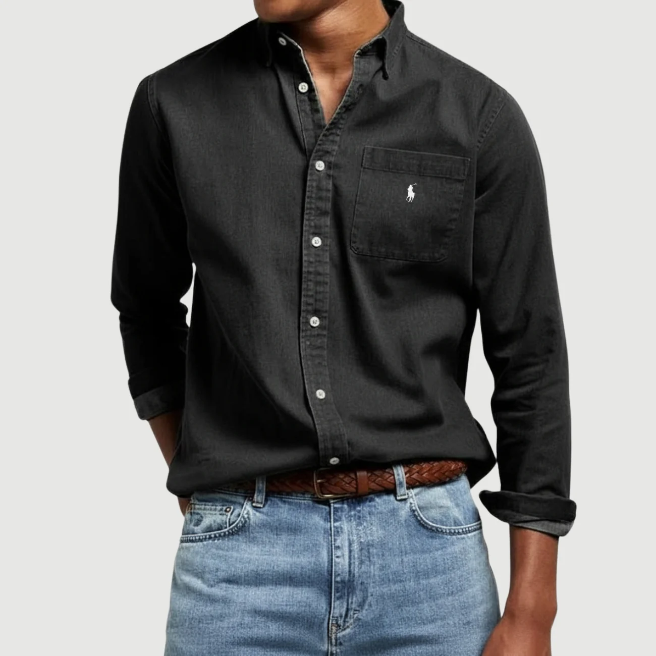 Linen Button-Up Shirt - CLEARANCE SALE - Image 5