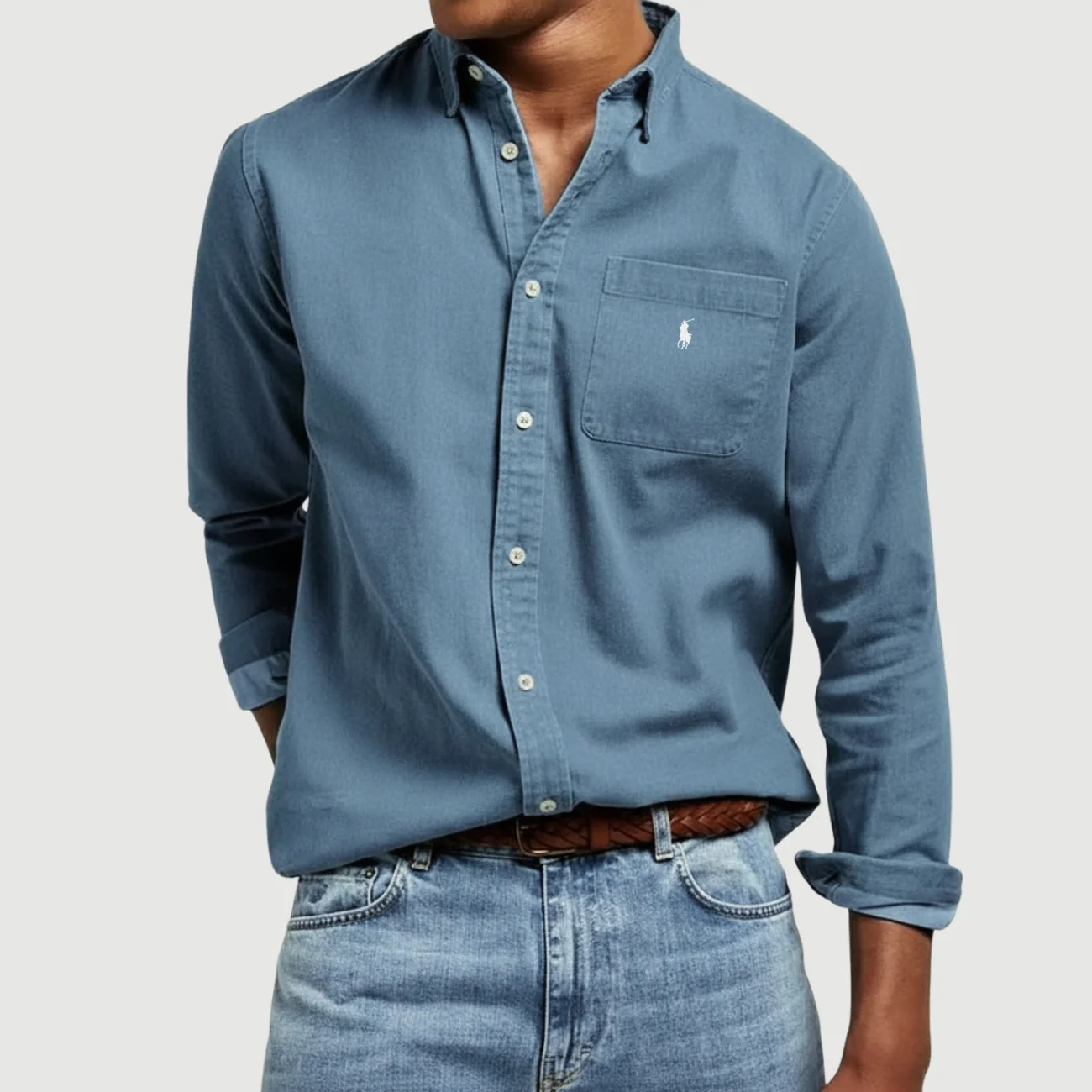 Linen Button-Up Shirt - CLEARANCE SALE - Image 7