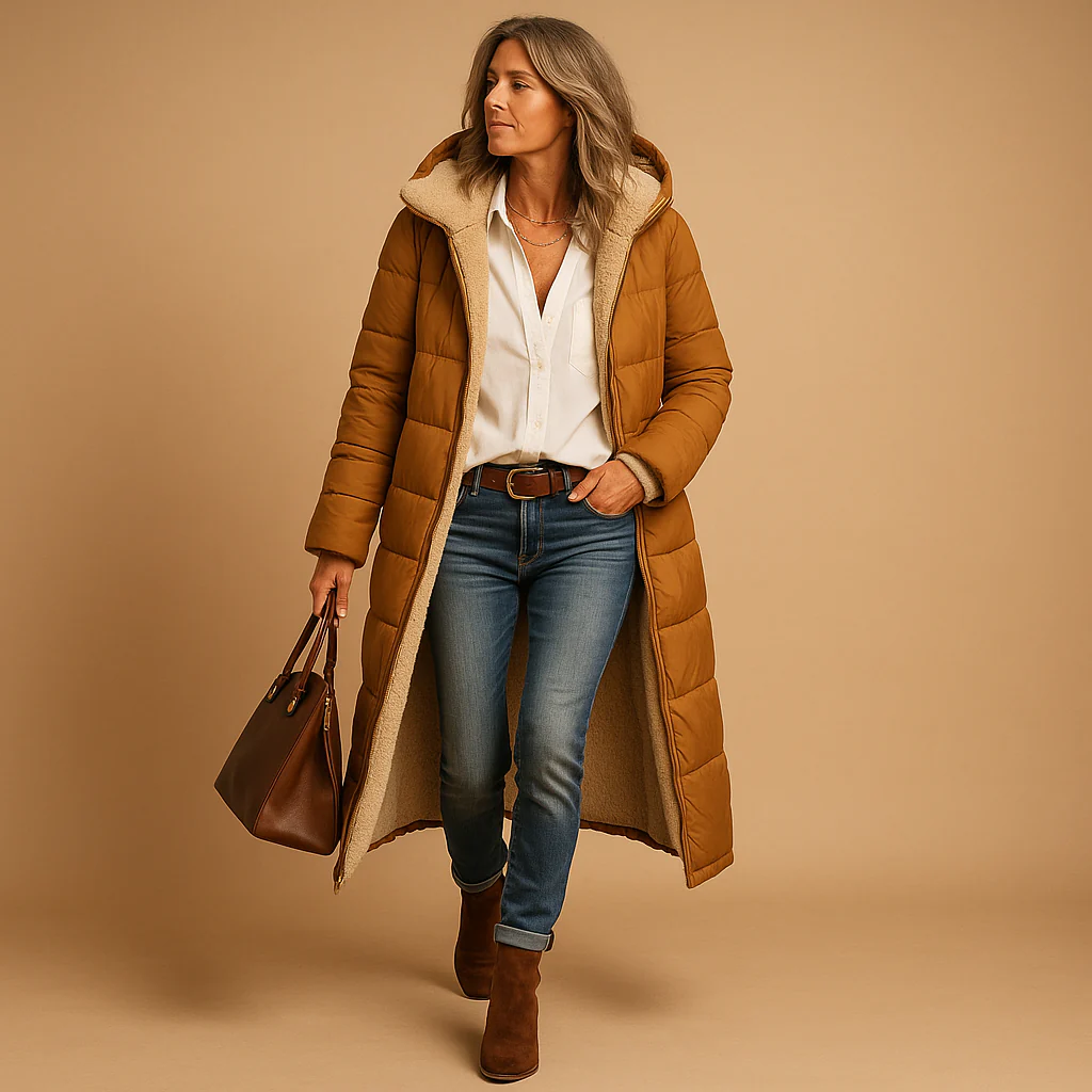 Madison – Women’s Long Winter Coat with Modern Design - Image 3