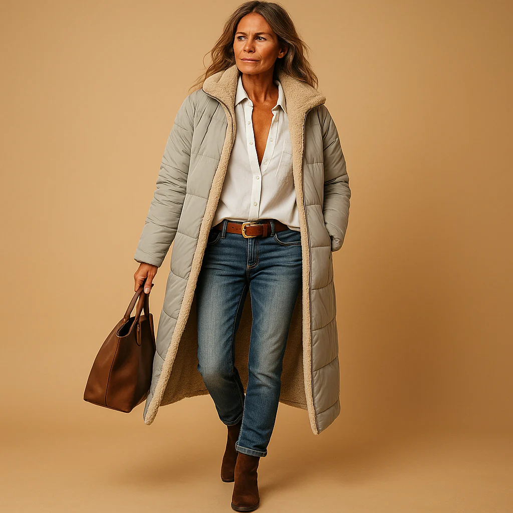 Madison – Women’s Long Winter Coat with Modern Design - Image 4