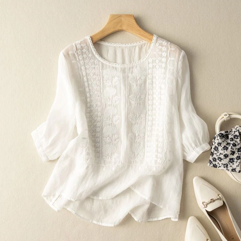 MEADOW LINEN BLOUSE - Image 4
