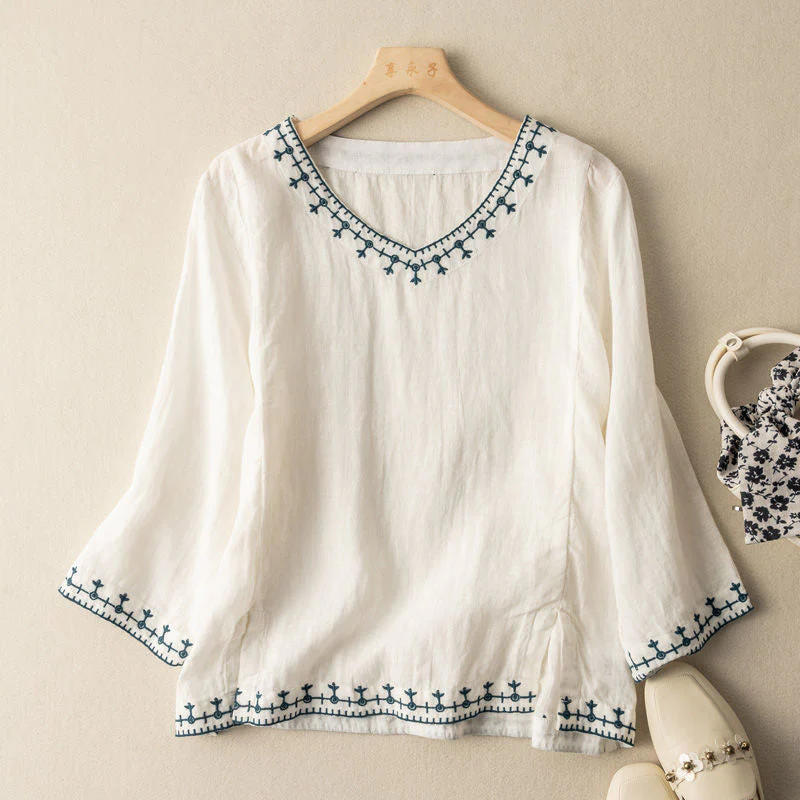 MELISSA LINEN BLOUSE