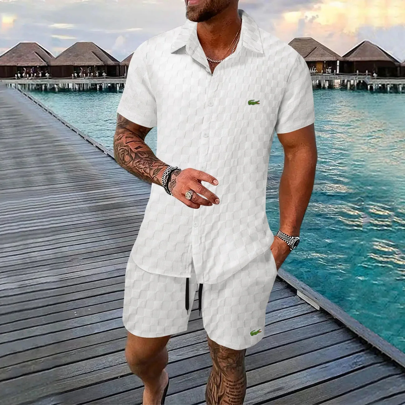 Men's Summer Set (Shirt & Shorts) - CLEARANCE SALE - Image 2