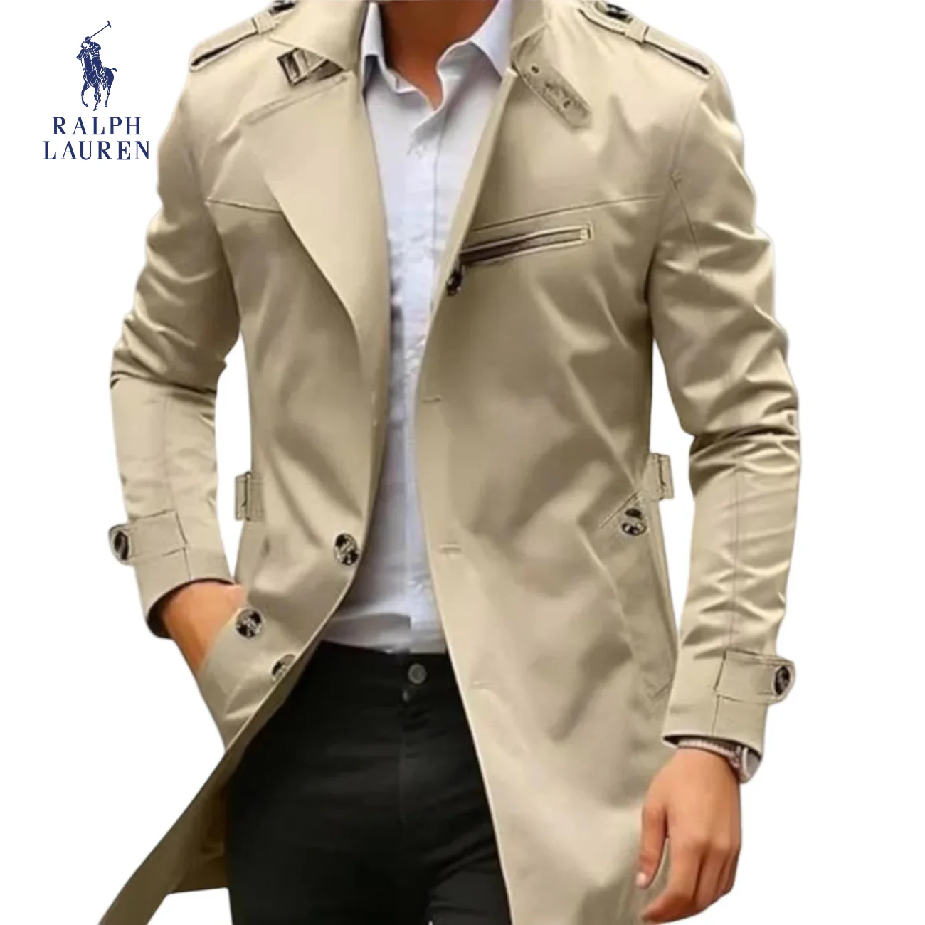 Men’s Tailored Mid-Length Urban Coat || Clearance Sale - Image 5