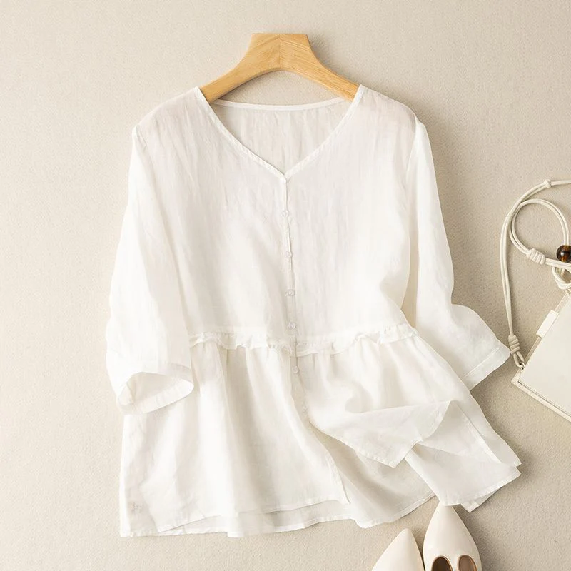 MILA LINEN BLOUSE - Image 3