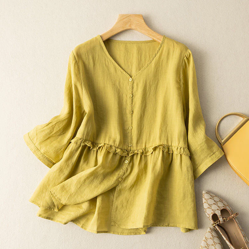 MILA LINEN BLOUSE - Image 4