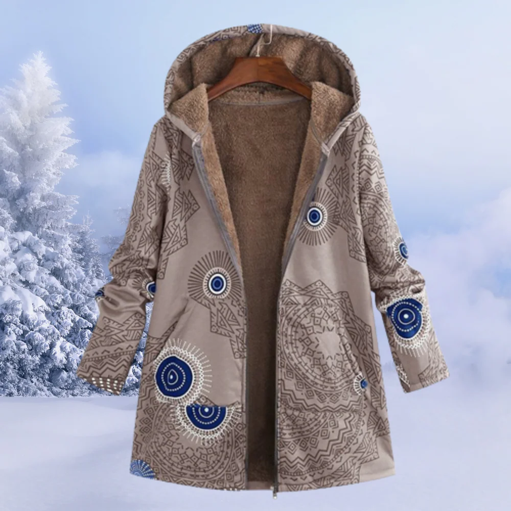 Mila - Women's Cozy Hooded Winter Jacket - Image 7