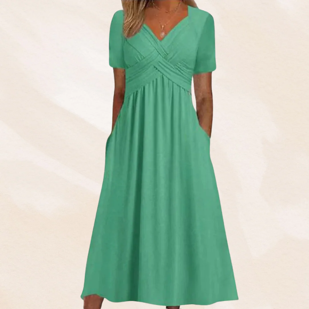 Mirella™ | Stylish V-neck Dress - Image 2