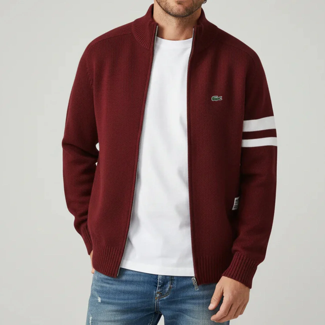 Modern Knit Cardigan with Zipper - CLEARANCE PRICE - Image 5