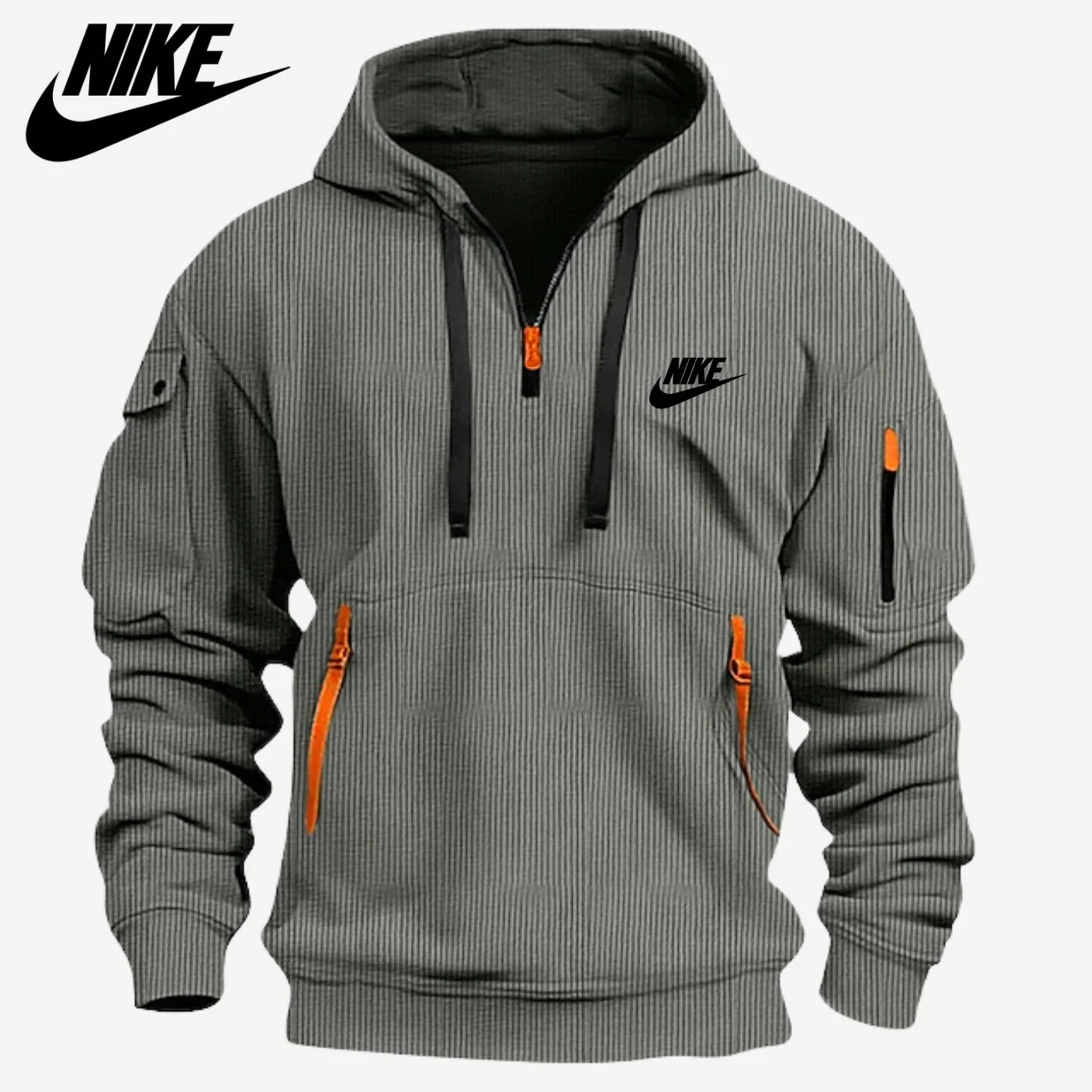 Multi Pocket Zip Hoodie - CLEARANCE SALE - - Image 3