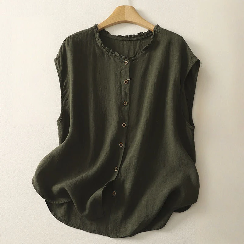 NINA LINEN  BLOUSE - Image 2