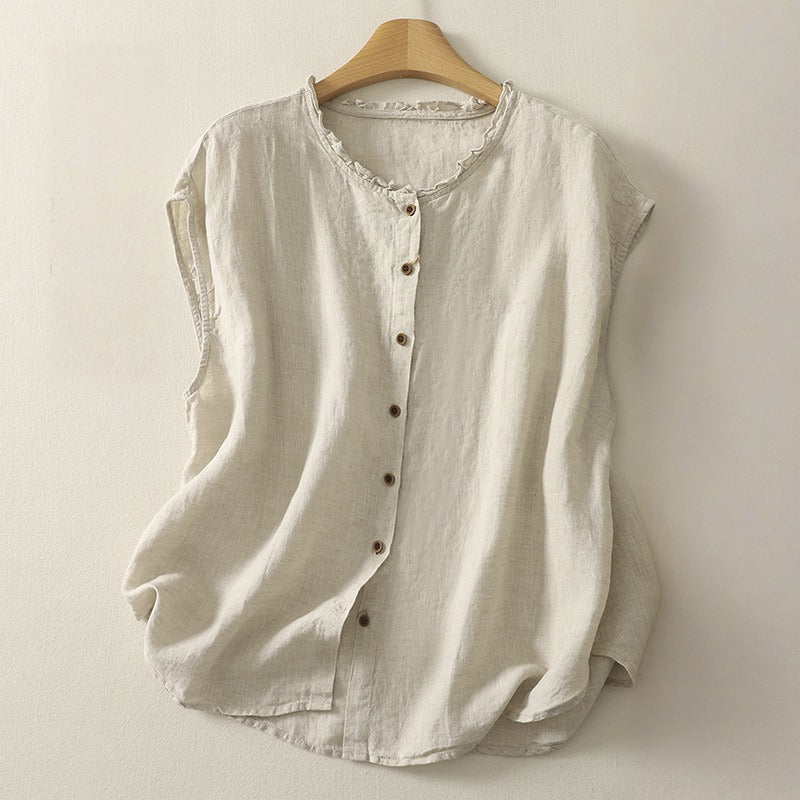 NINA LINEN  BLOUSE - Image 3