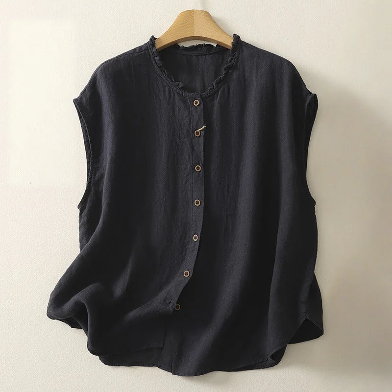 NINA LINEN  BLOUSE - Image 4