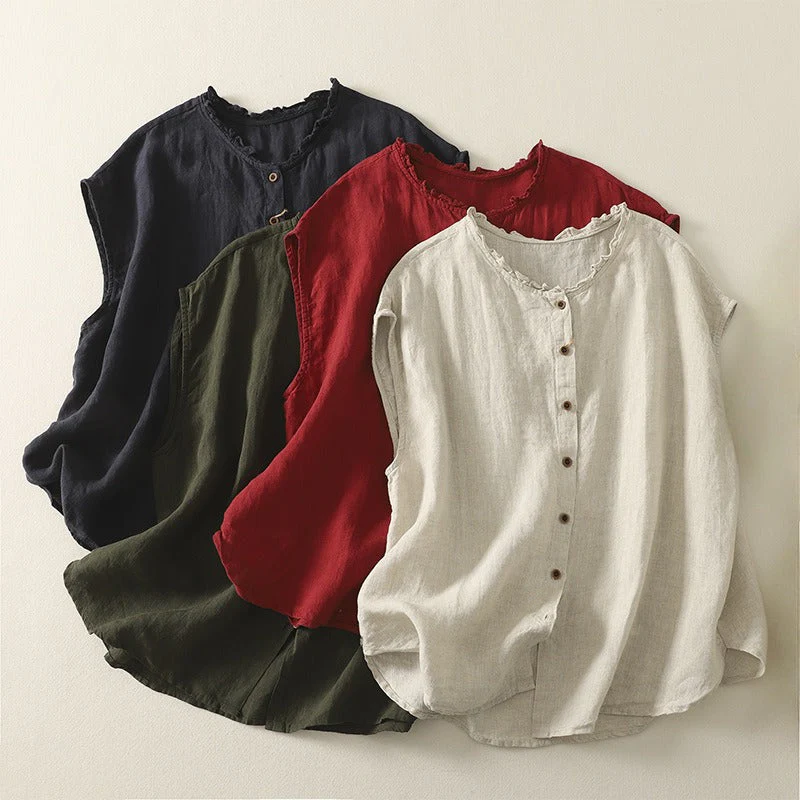 NINA LINEN  BLOUSE - Image 5