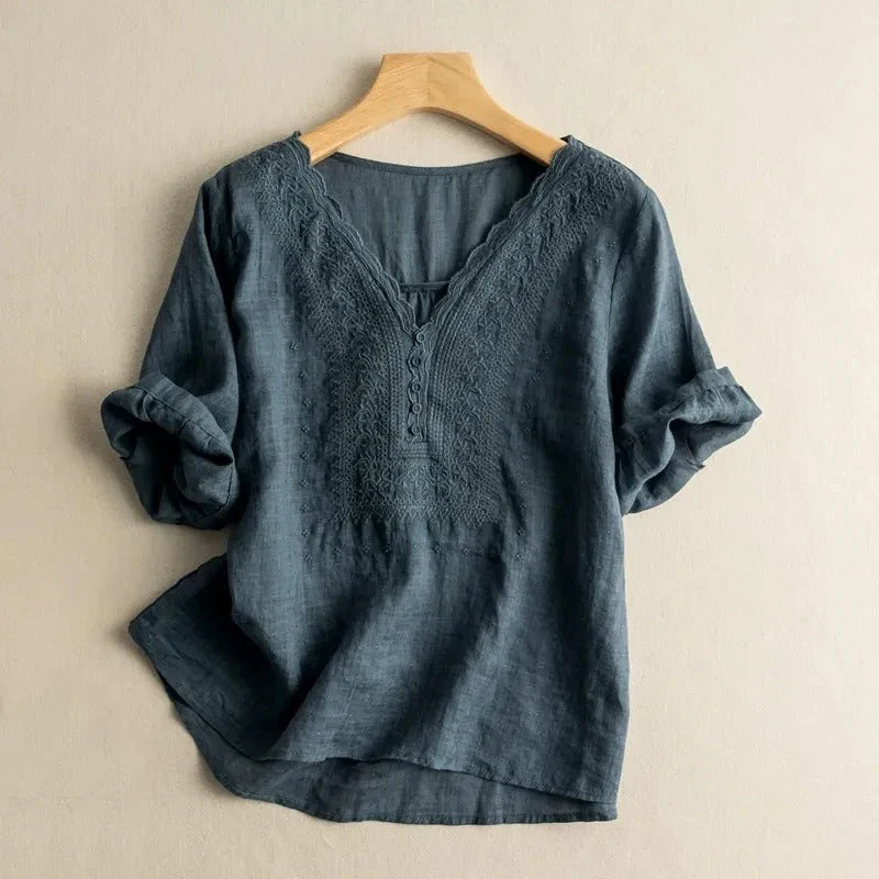 NOA LINEN BLOUSE