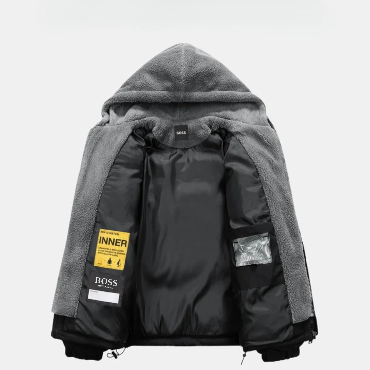 Padded Winter Jacket with Fleece Hood || CLEARANCE SALE - Image 4