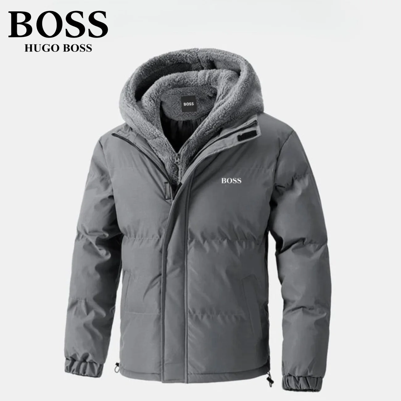 Padded Winter Jacket with Fleece Hood || CLEARANCE SALE - Image 2