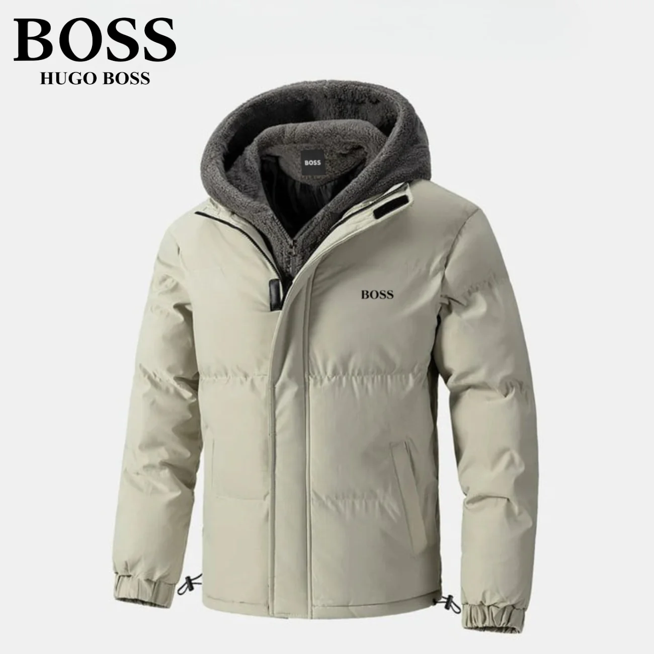 Padded Winter Jacket with Fleece Hood || CLEARANCE SALE - Image 3