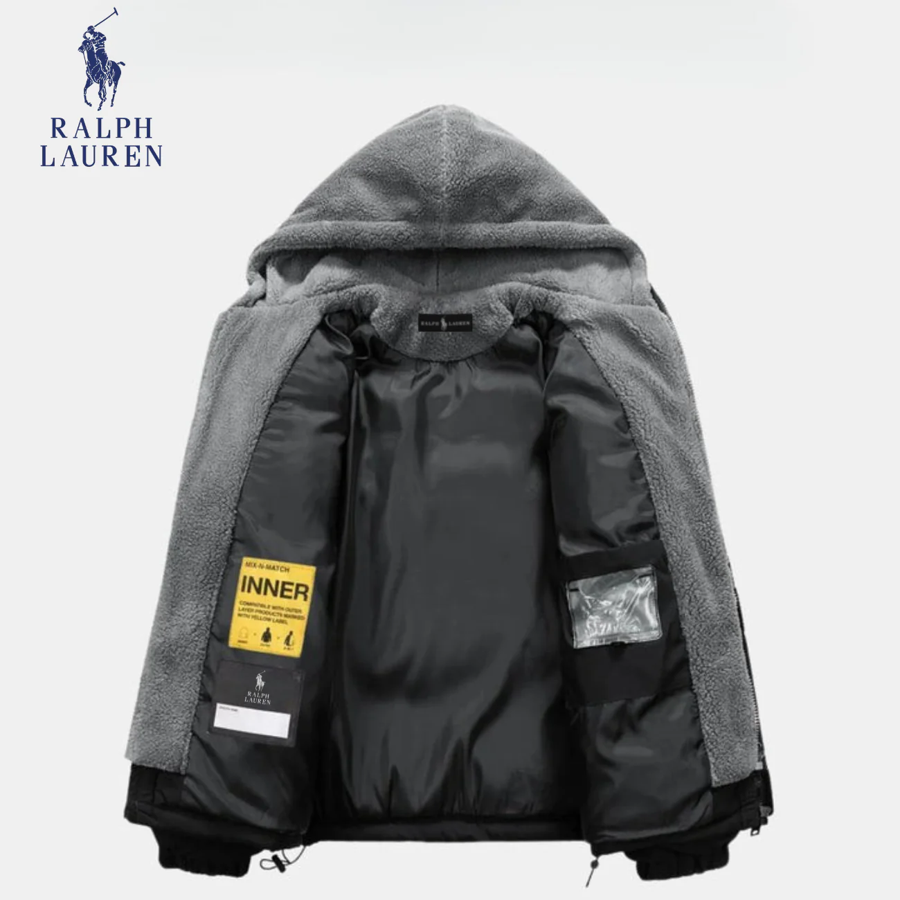 Padded Winter Jacket with Fleece Hood || CLEARANCE SALE - Image 4