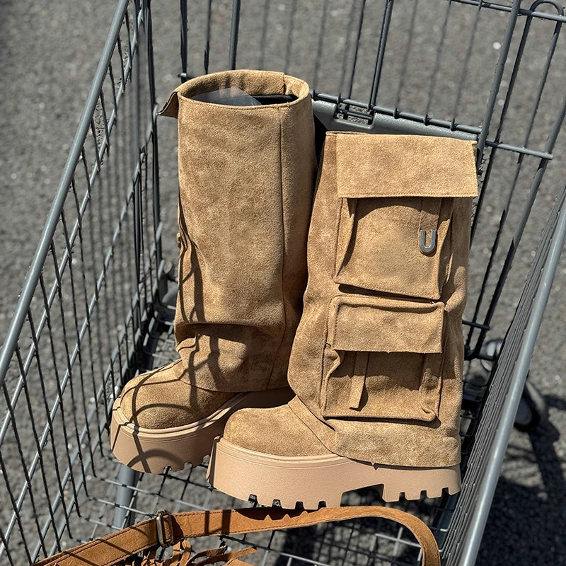 Palermo Vale Cargo Pocket Platform Boots - Image 4