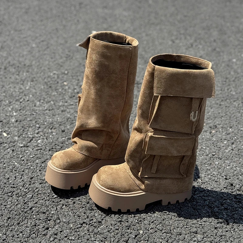 Palermo Vale Cargo Pocket Platform Boots - Image 5