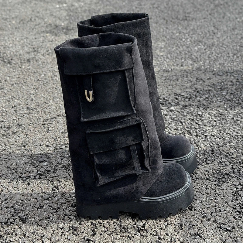 Palermo Vale Cargo Pocket Platform Boots - Image 7