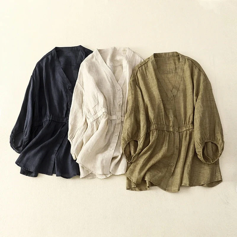 PALOMA LINEN BLOUSE - Image 4