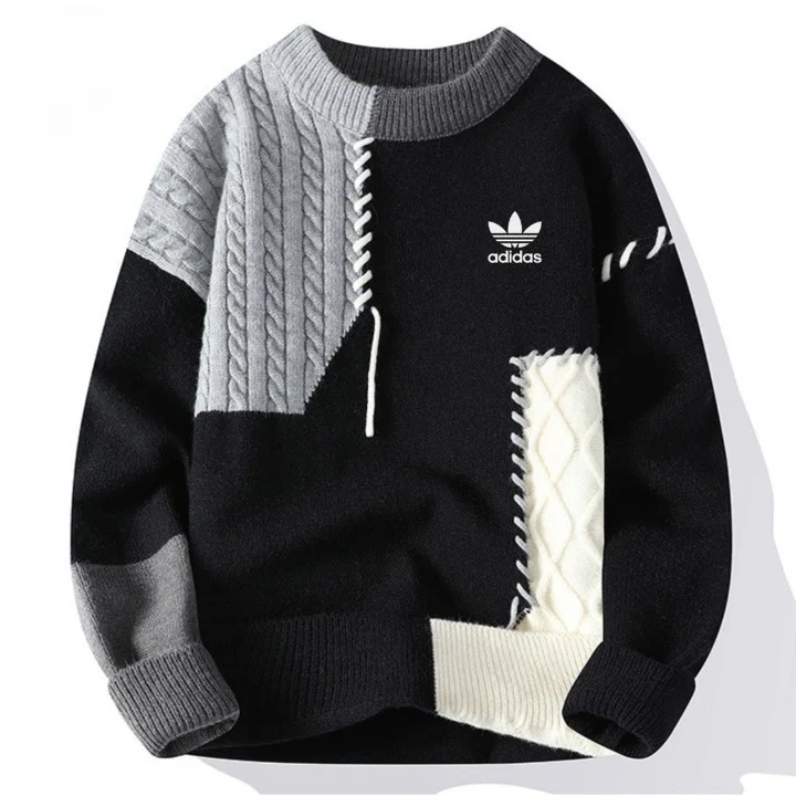 Casual Patchwork Sweater - Image 3