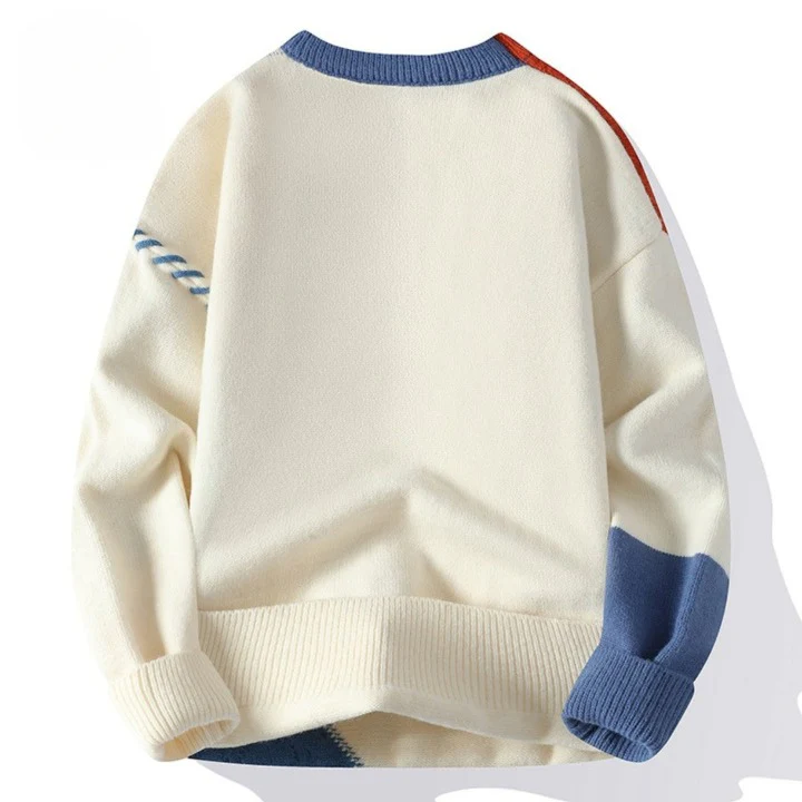 Casual Patchwork Sweater - Image 4