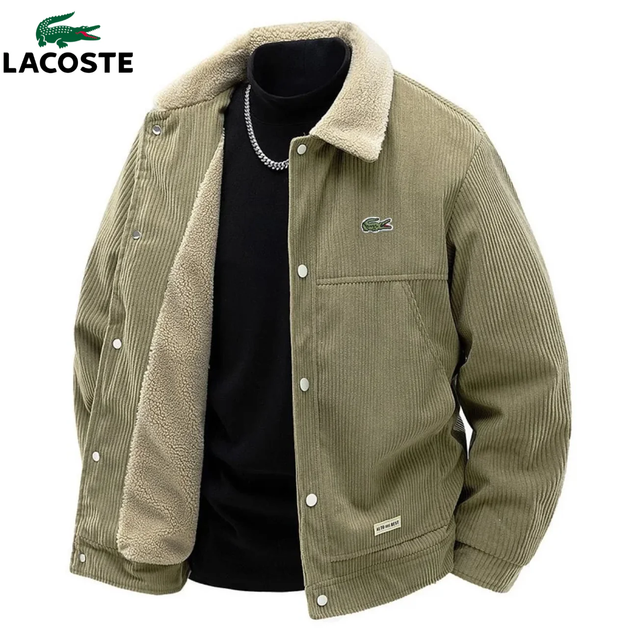 Premium Corduroy Sherpa Lined Jacket || Clearance Sale - Image 2