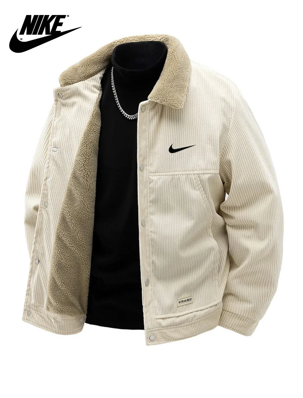 Premium Corduroy Sherpa Lined Jacket || Clearance Sale - Image 3