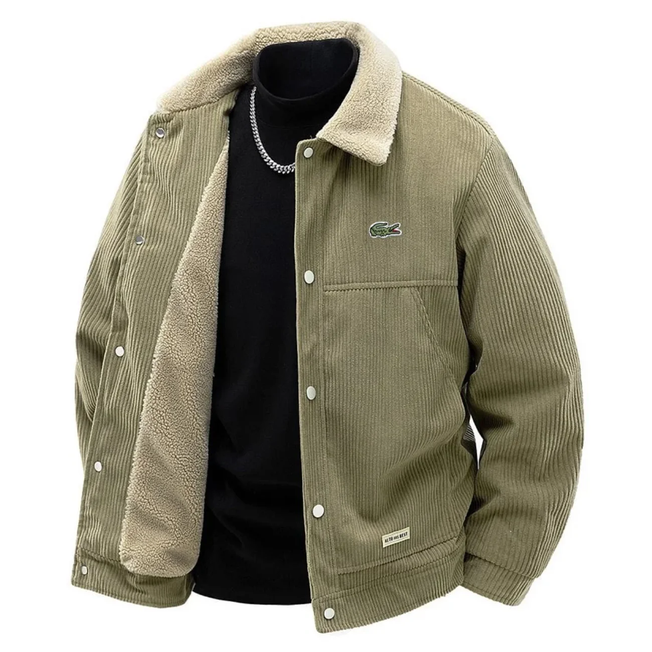 Premium Corduroy Sherpa Lined Jacket - Clearance Sale - Image 2