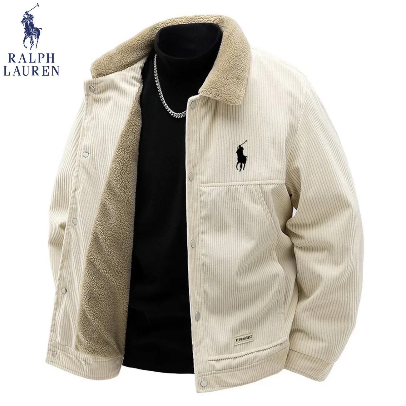 Premium Corduroy Sherpa Lined Jacket || Clearance Sale - Image 3