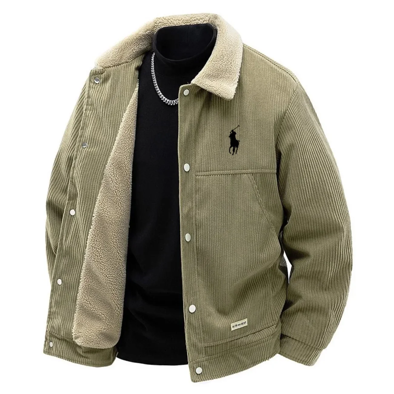 Premium Corduroy Sherpa Lined Jacket - Clearance Sale - Image 2