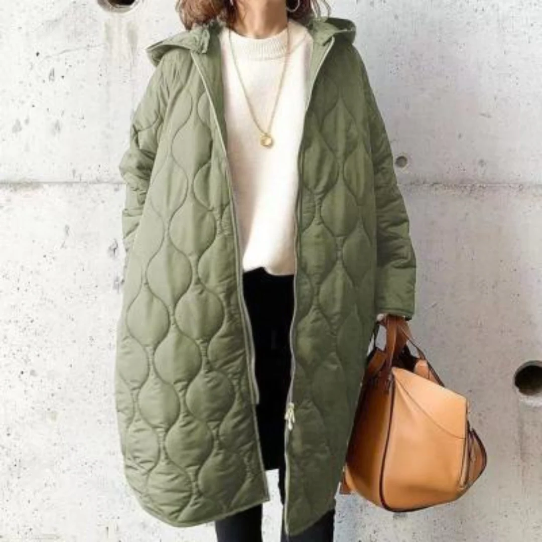 Quilted Hooded Coat for Women - Image 3