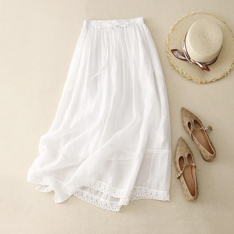 RACHEL LINEN SKIRT - Image 3