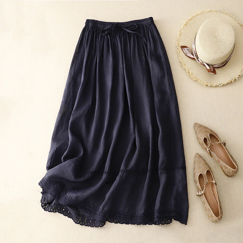 RACHEL LINEN SKIRT - Image 4