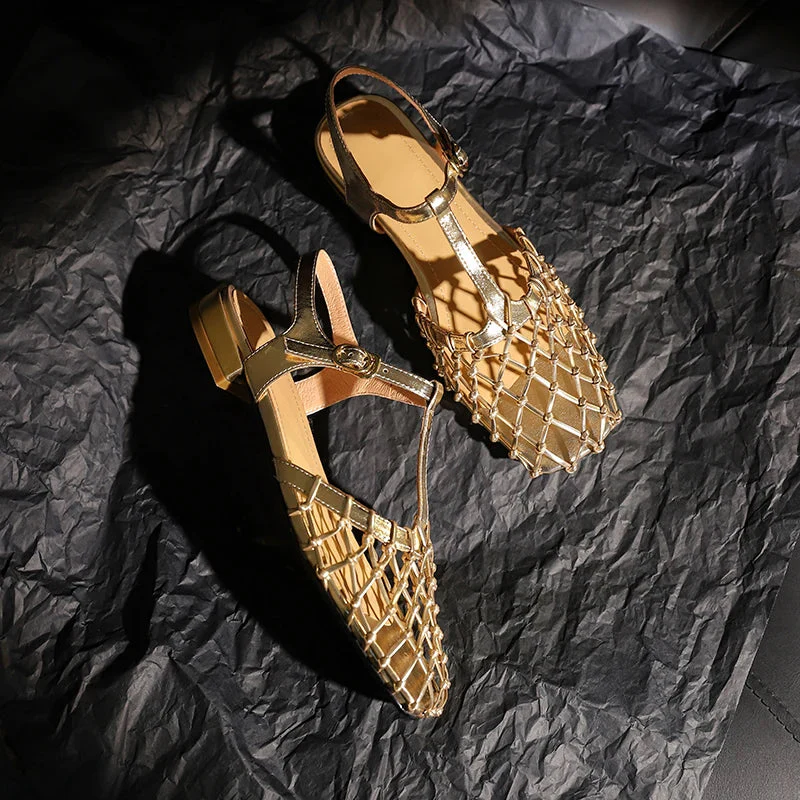 Reinhardt Gleam Woven Sandals