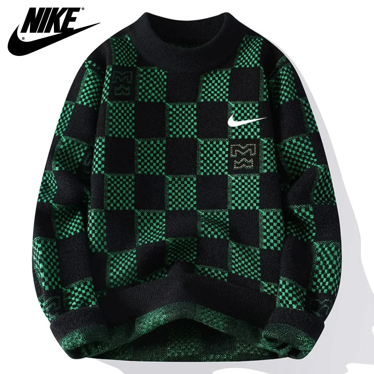 Retro Grid Knit Pullover || CLEARANCE PRICE - Image 2