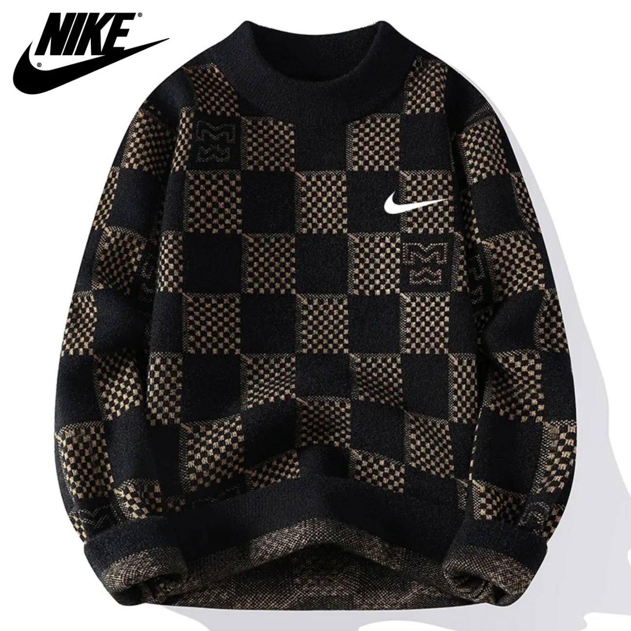Retro Grid Knit Pullover || CLEARANCE PRICE - Image 3