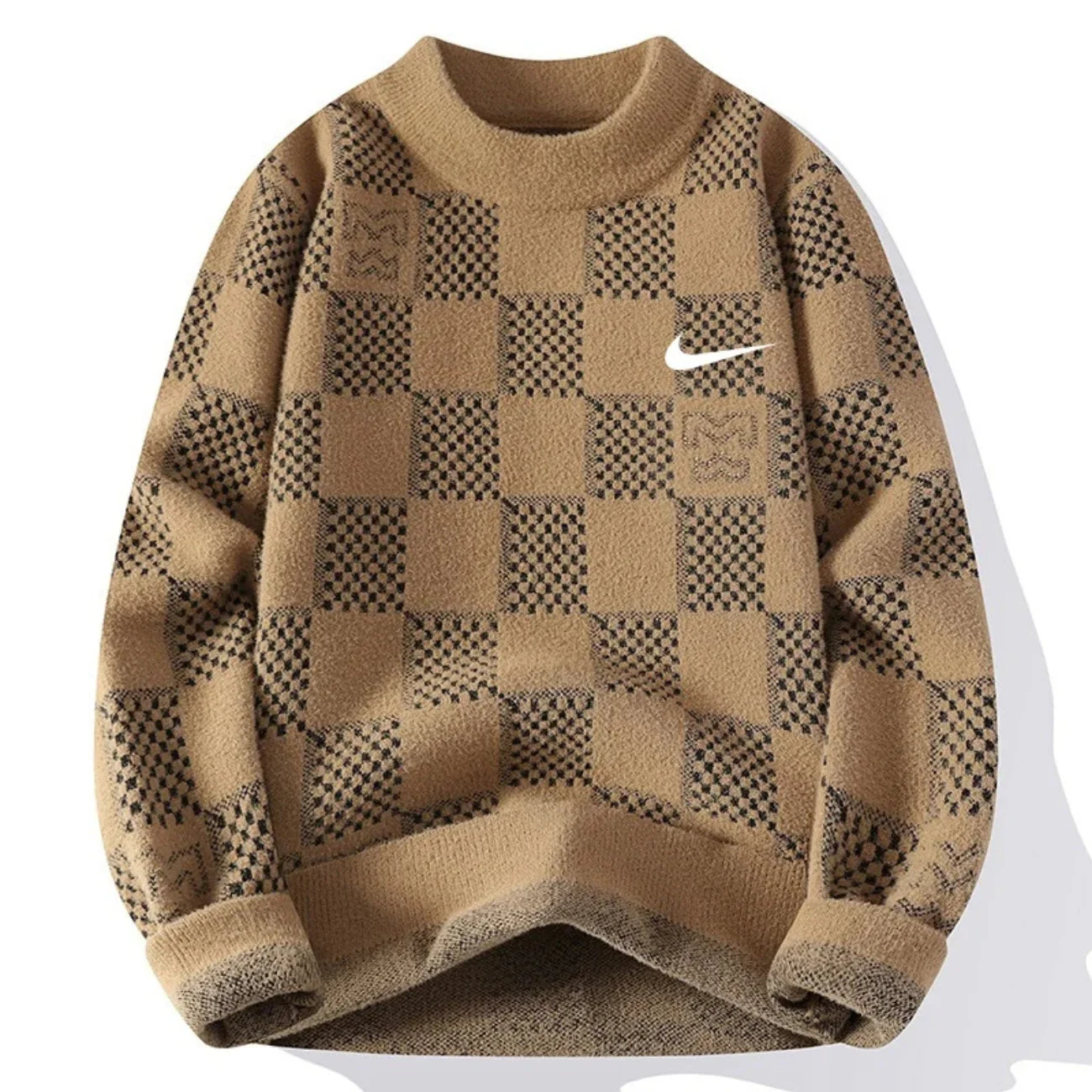 Retro Grid Knit Pullover - CLEARANCE PRICE